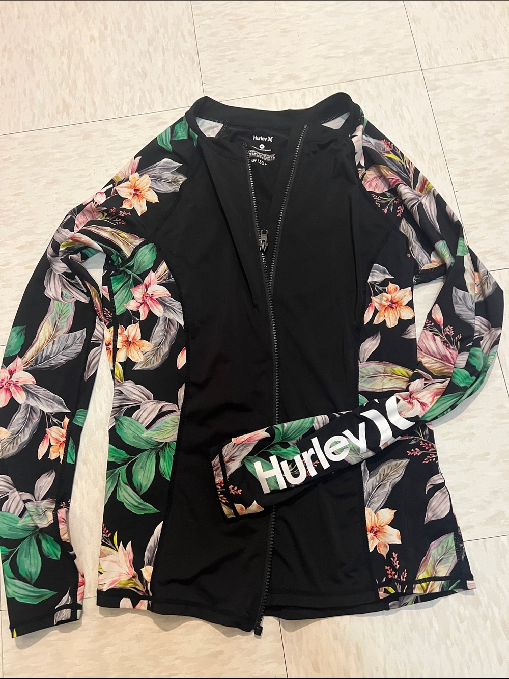 Hurley Floral Fitted Zip Up